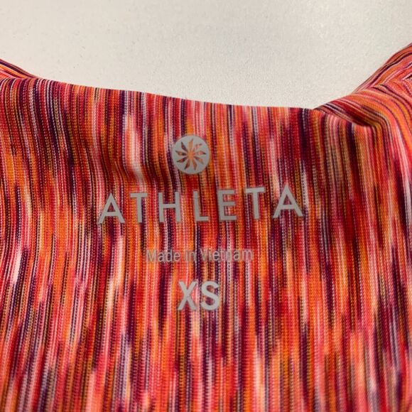 Atheta Pop Space Dye Shirt Womens XS Reflective Strip Short Sleeve Wicking Tee - Picture 9 of 14